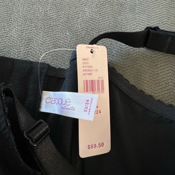 NWT Cacique corset bustier intimate lingerie black 22/24 - Picture 2 of 8